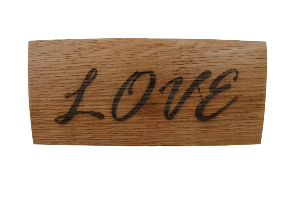 Laser Engraved Signs - Single Word Sayings