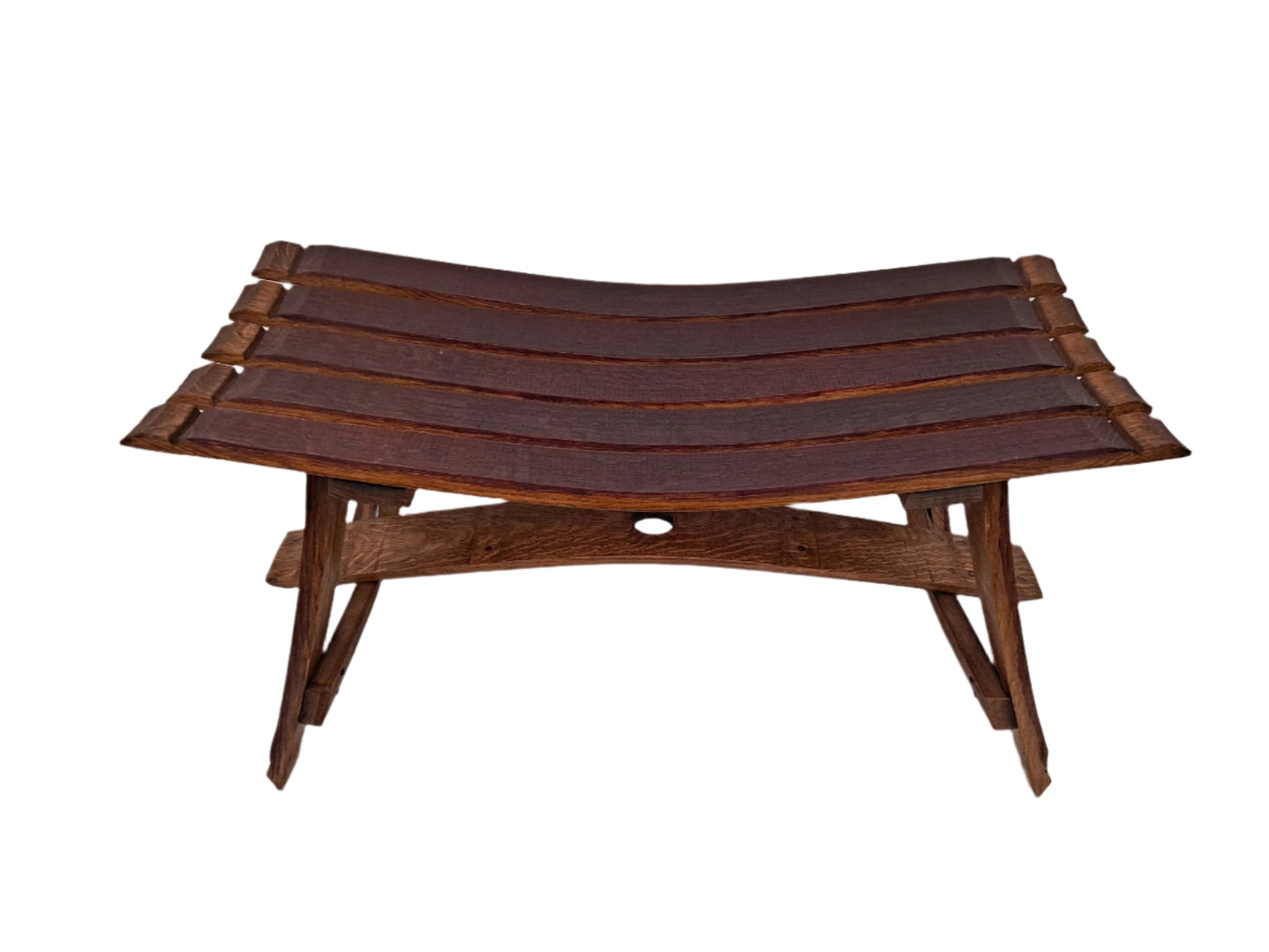 Bench from Wine Barrel Staves