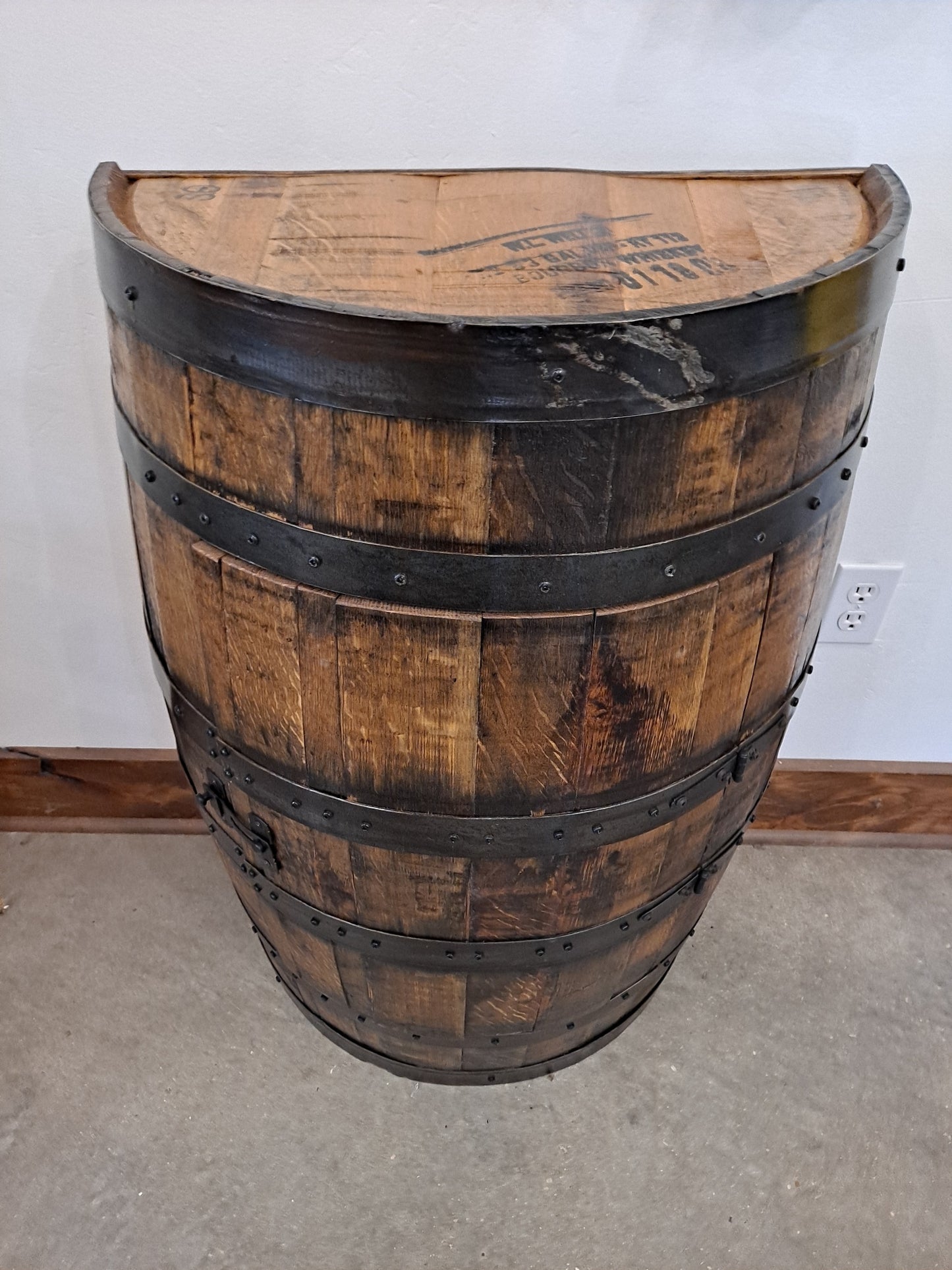 Half Barrel Bar False Back
