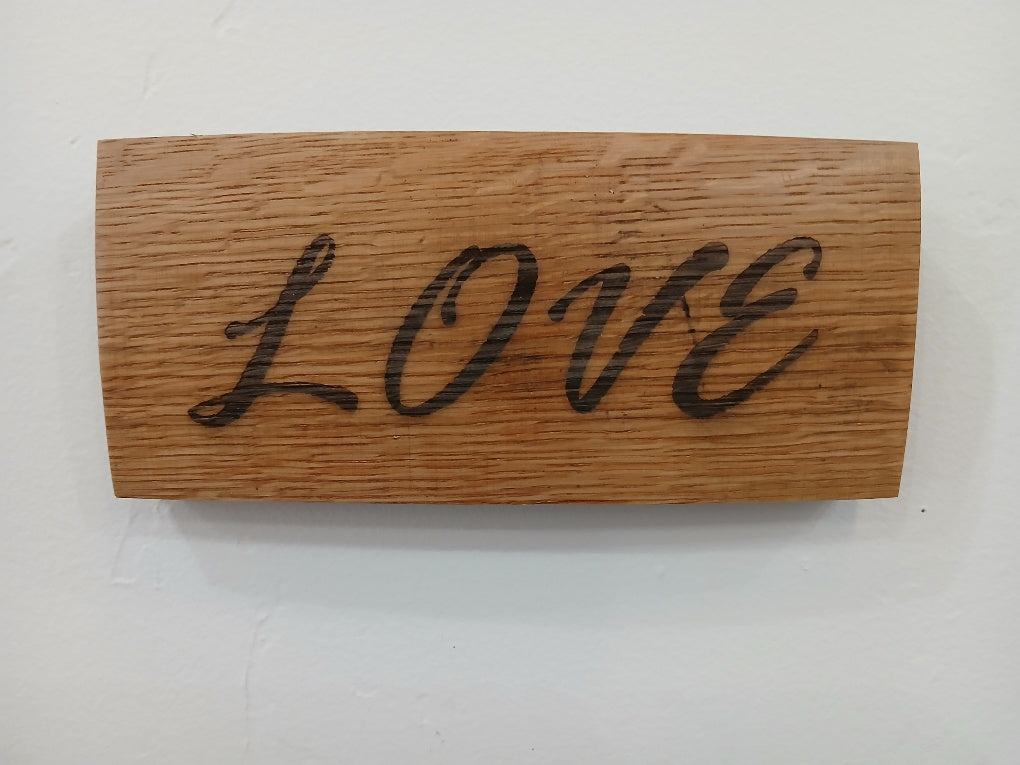 Laser Engraved Signs - Single Word Sayings