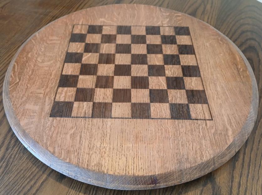 Wine Barrel Head Checker & Chess Board