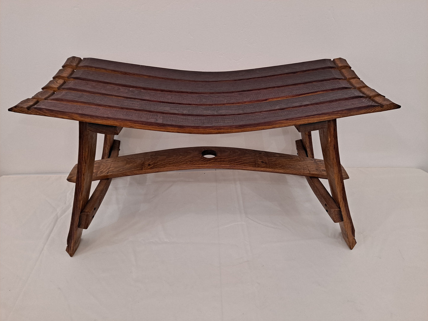 Bench from Wine Barrel Staves