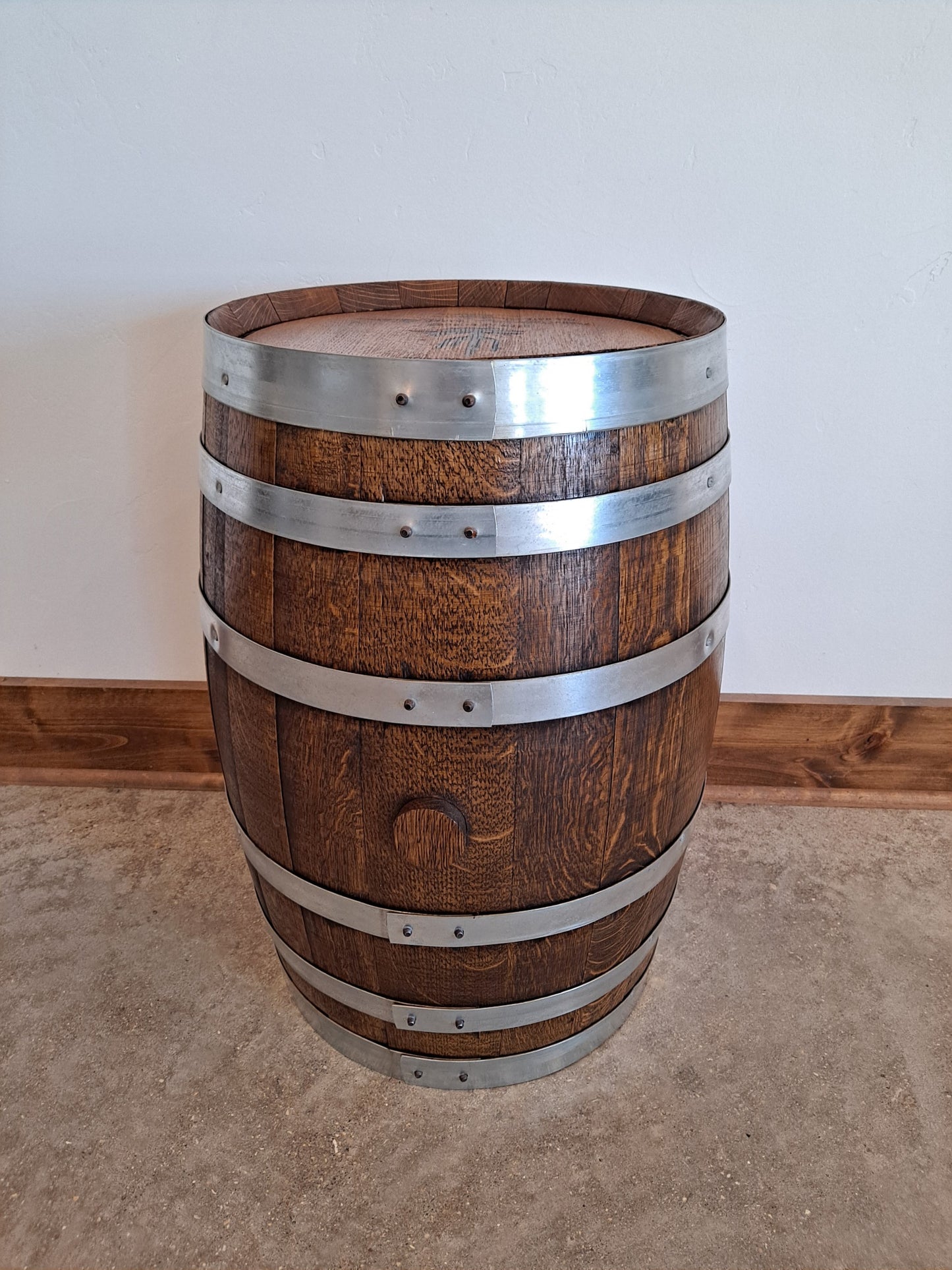 Decorative 15-Gallon Whiskey Barrel