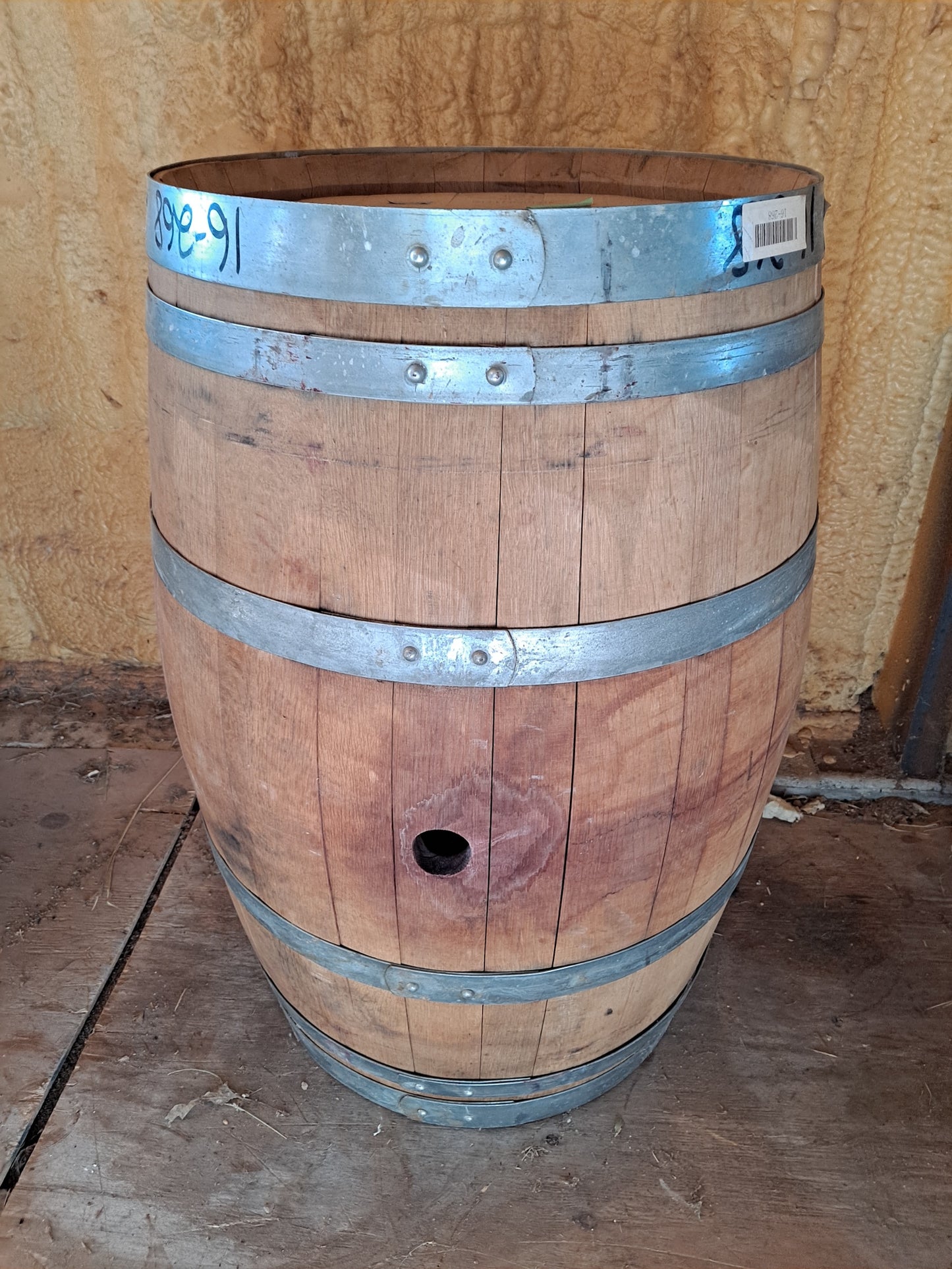 Wine barrel 60-gallon Furniture Grade