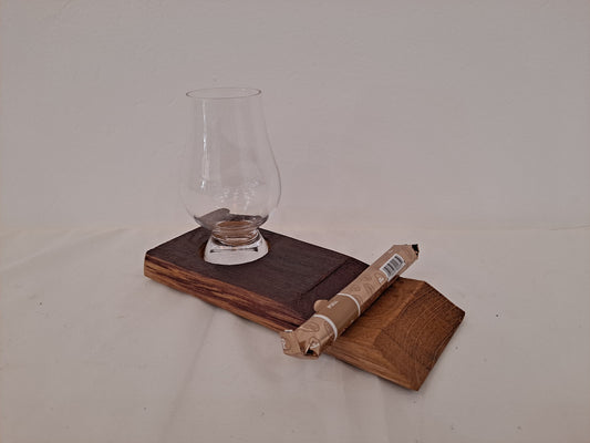 Whiskey Glass & Cigar Holder